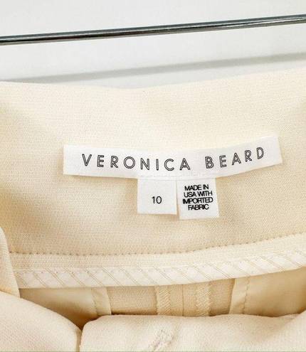 Veronica Beard  Setti Cream Ecru Paperbag Tie Waist Trouser Pants Size 10