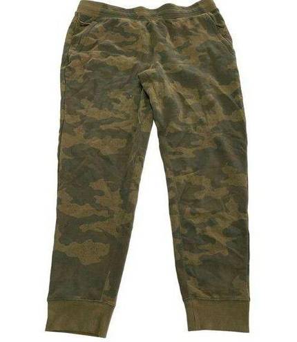 All In Motion  Pants Womens Large Green Camo Joggers Knit Comfy Lounge Cotton