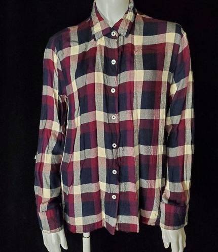 Harper  Blue, Red, & Cream Plaid Button Down Shirt (M)