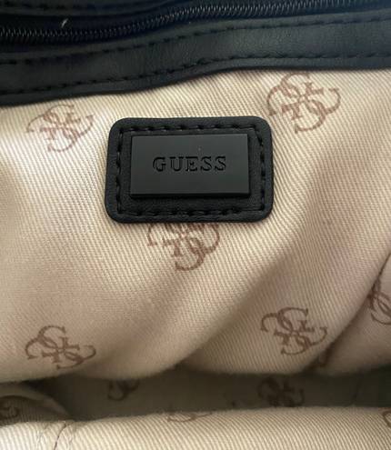 GUESS -BLACK BACKPACK  The perfect backpack, all black with black hardware, front zip pocket, inside has a zip pocket and 3 open pockets, excellent condition  Measures: 10x8 1/2 x 4 inches