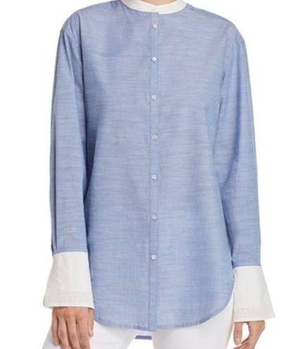 Joie  Betra B Down Blue Button Down Long Sleeve Cotton Shirt Size S