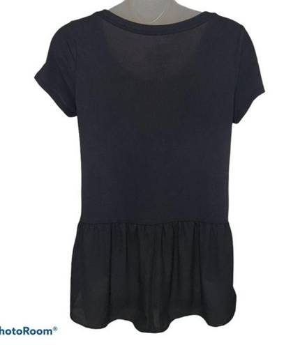 Juicy Couture Black Peplum Top Size XS