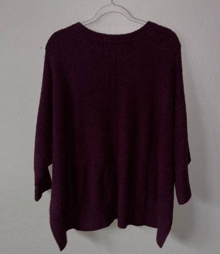 Lou & grey burgundy oversized pullover poncho sweater