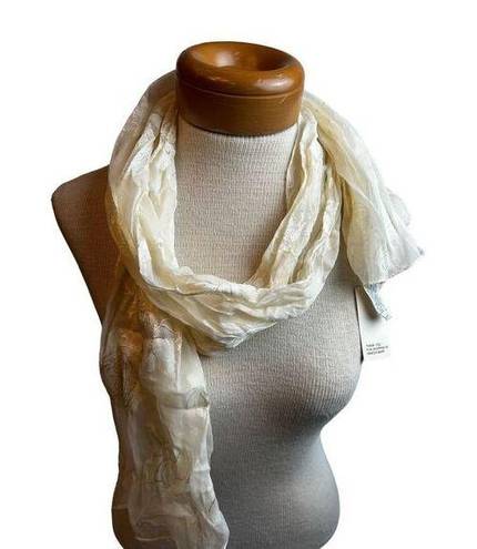 Liz Claiborne Vintage  rayon/acetate creme lace scarf NWT