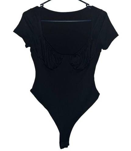 One Piece low cut black bodysuit  xs/small