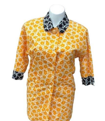 Love moschino Rare l  Bright Orange Floral Unlined Lightweight Coat - Sz US 4