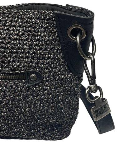 The Sak new  ᯾ Indio Small Crochet Tote Handbag Bag ᯾ Urban Static Charcoal Knit