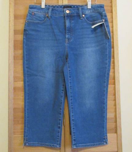 Talbots NWT  womens size 8 Pedal Pusher jean cropped blue jeans crop stretch