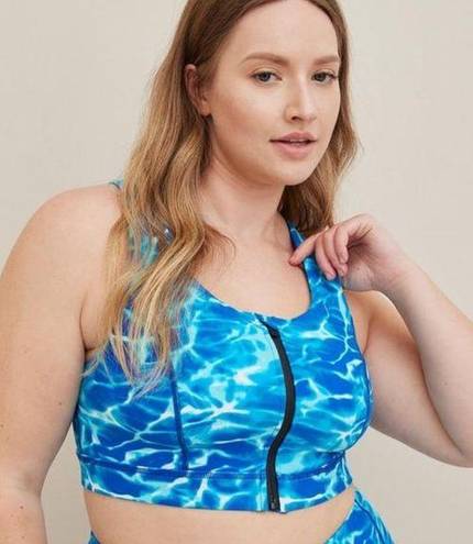 Torrid Plus Size  Low-Impact Wireless Zip-Front Active Sports Bra Size 2/2X NWT