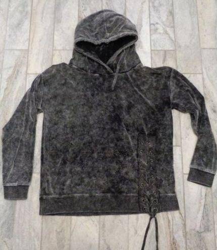 Vintage Havana NEW  women's small (oversized) blk/gray super soft hooded sweater