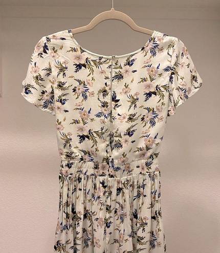 American Eagle Mint Green Floral Cutout Mini Dress