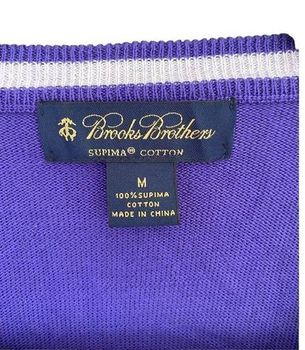 Brooks Brothers  vneck sweater suma cotton purple sweater mens medium