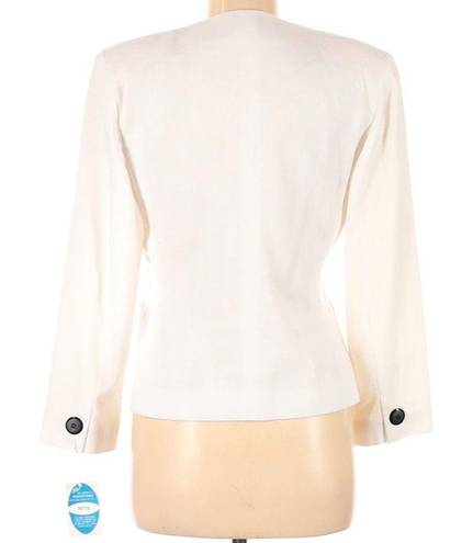 Oleg Cassini  vintage white ivory double breasted blazer jacket size 6