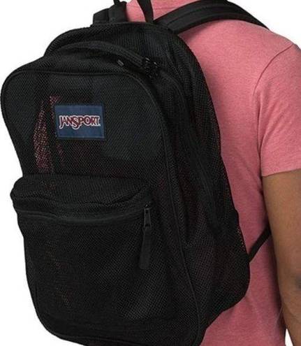 Jansport  Black Mesh Backpack #3142