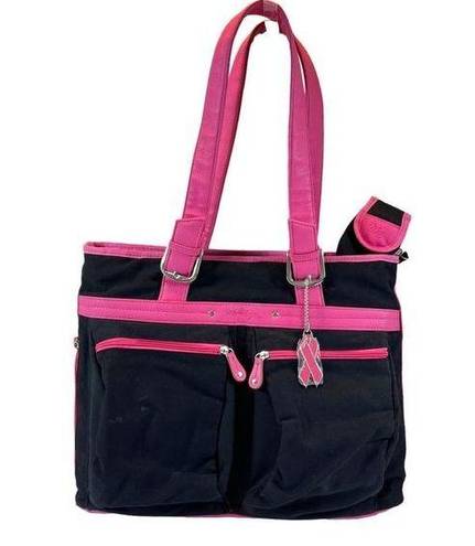 Edge Mobile  forHer Eco-Friendly Tote (Black with Pink Trim)