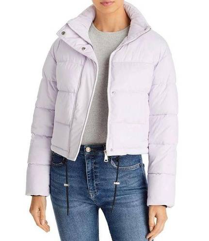 AQUA  Quilted Cropped Puffer Jacket in Lilac, Size XS New w/Tag Retail $168