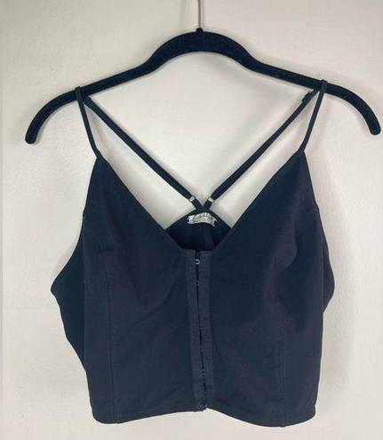 Free People Hook & Eye Corset Top in Black - size medium - $25