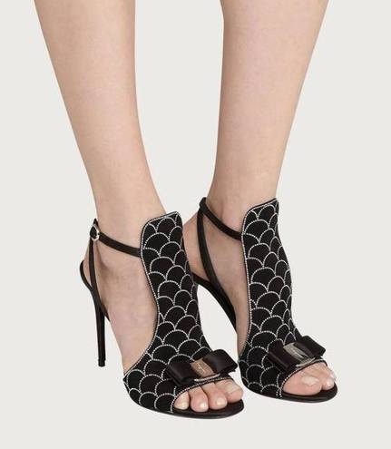 Salvatore Ferragamo  Lascari Sandals- Nero (Black) Fabric, US 7.5