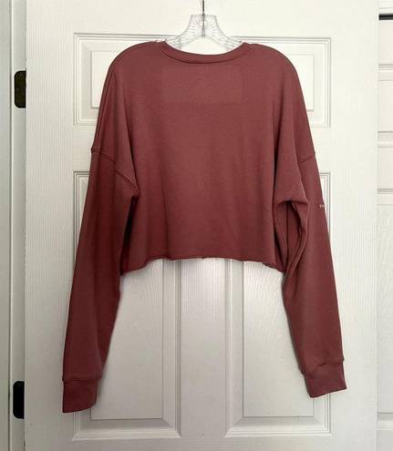 Edge Women's The Well Raw  Cropped Sweatshirt Wildly Capable Size Large