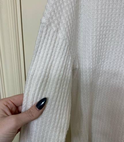 Charlotte Russe Cropped Waffle Knit  Long Sleeve