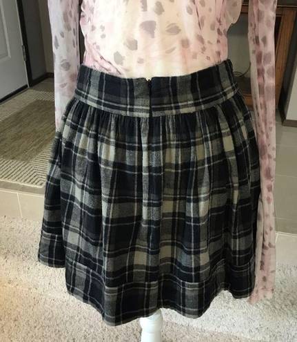 Harper Leon &  Schoolgirl Plaid Flannel Skirt Black Green Grunge 90s Goth small