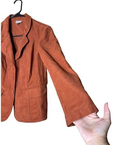 J.Jill  Women’s Burnt Orange Rust Blazer Size 4 Petite