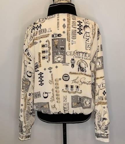 Tail vintage bomber jacket microfiber golf print M Size M