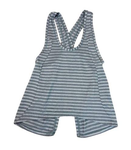 Zyia Active Striped Nimbus Split Back Tank Top - XS