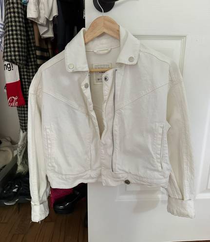 Abercrombie & Fitch White Denim Jacket