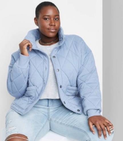 Target Light Blue Trendy Quilt Jacket