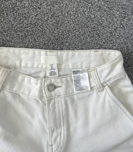 H&M White Cargo Wide Leg Pants