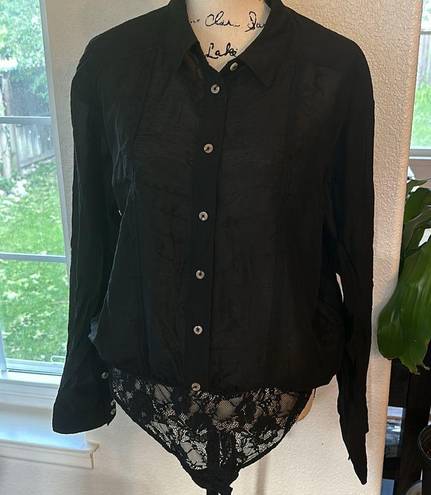 Pilcro  Buttondown Blouse Bodysuit