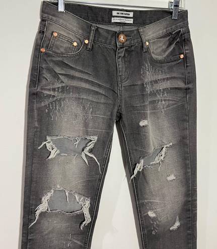 One Teaspoon OnexOneteaspoon Awesome Baggy Gray Ripped Jeans Size 25