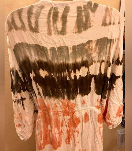 Young Fabulous and Broke Tie Dye Size Large Rayon Maxi Dress (no sash)