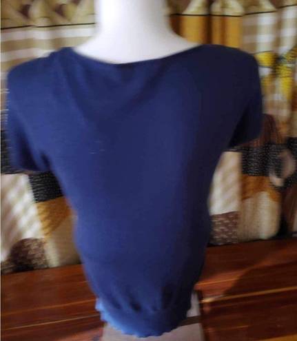 Cache  size medium blue top cap sleeve bust 38 inches length 27 inches