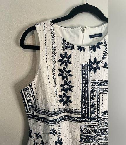 Tommy Hilfiger  blue and white eyelet floral dress