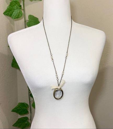 Poetry  Pearls & Lace Gold Necklace New