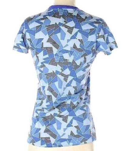 Cabela's Active Geo Camo Print Tee Short Sleeve T-Shirt Blue