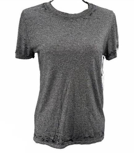 Treasure & Bond NWT  Distressed gray Heathered ripped torn T Shirt Small worn