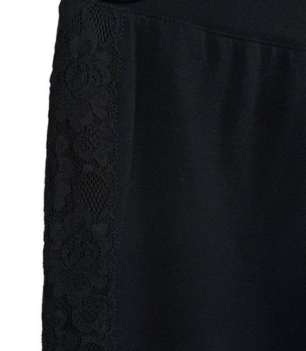 Style & Co  X-Small Legging Pants Mid-Rise Lace Accents Stretch Black New