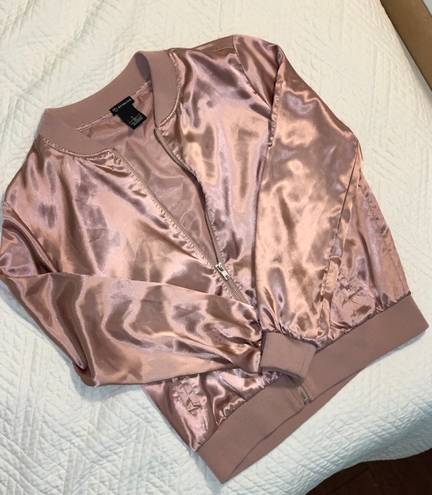 New Direction Silk Pink Bomber