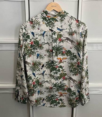 Equipment  Silk Safari Print Button Down Top