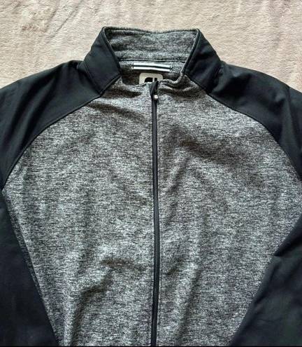 FootJoy  Women’s Jacket Heather Gray Black Full Zip Stretch Active Golf Sz L