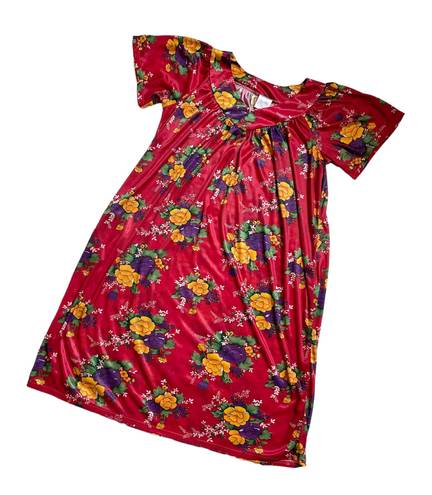 Just Love Vintage  floral red midi dress