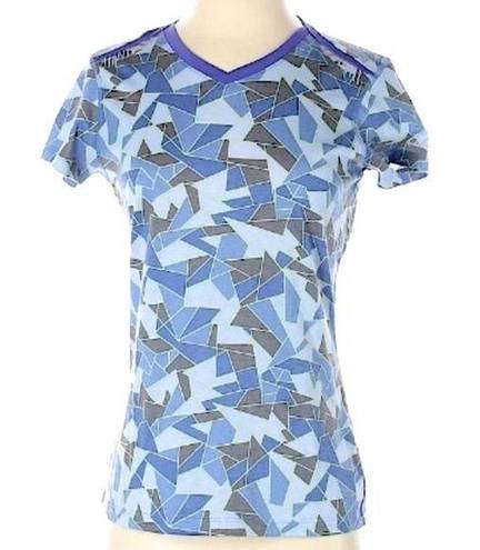 Cabela's Active Geo Camo Print Tee Short Sleeve T-Shirt Blue