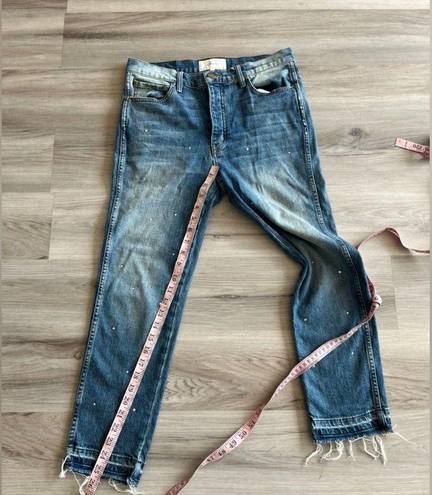 The Great  26 Rhinestone Embellished The Fellow High Rise Jeans