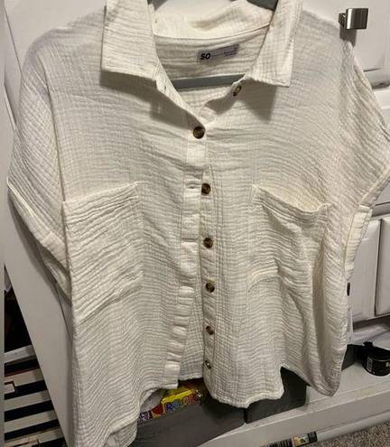 SO NWT Button Front Shirt