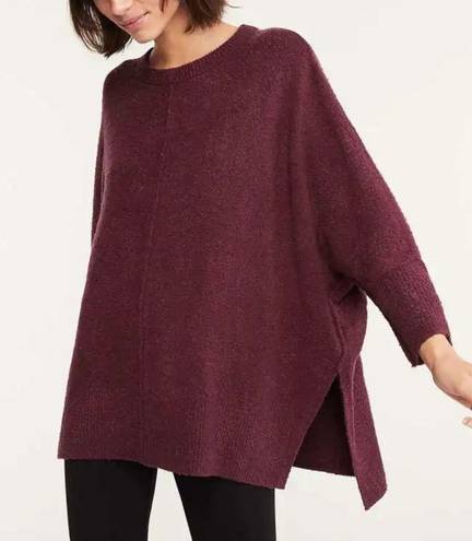 Lou & grey burgundy oversized pullover poncho sweater