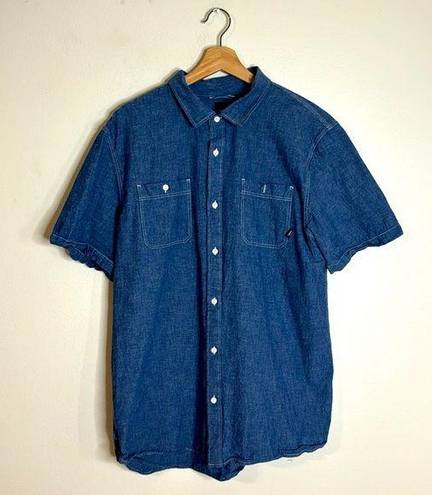 Vans  ladies button up denim short sleeve top size XL