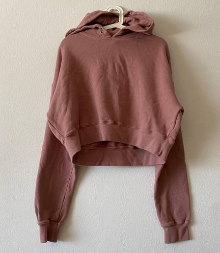 Good American CROPPED & COOL HOODIE IN DUSK  - LARGE